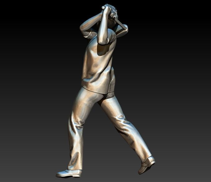 Golf Player Pendant 3D print model_36