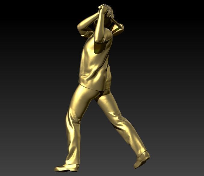 Golf Player Pendant 3D print model_9