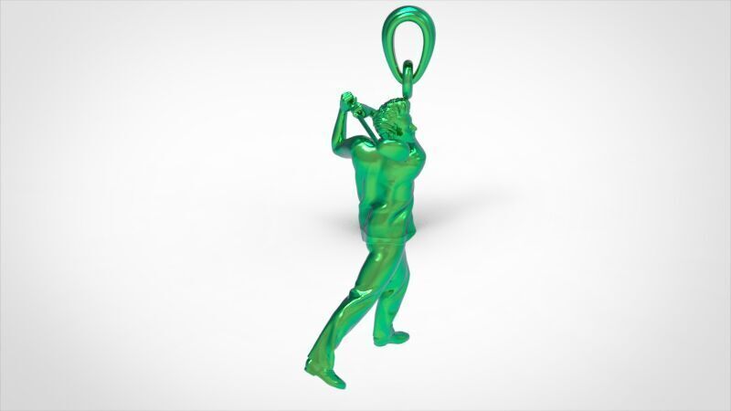 Golf Player Pendant 3D print model_19