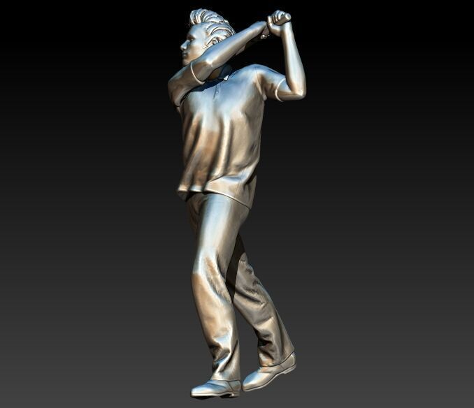 Golf Player Pendant 3D print model_35