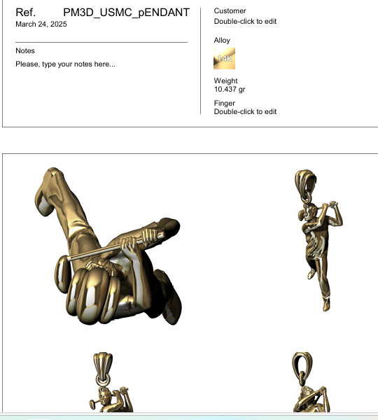 Golf Player Pendant 3D print model_34