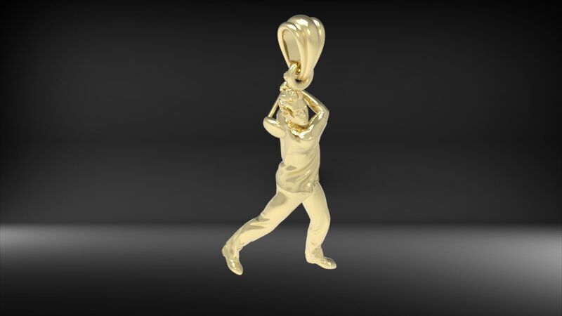 Golf Player Pendant 3D print model_20