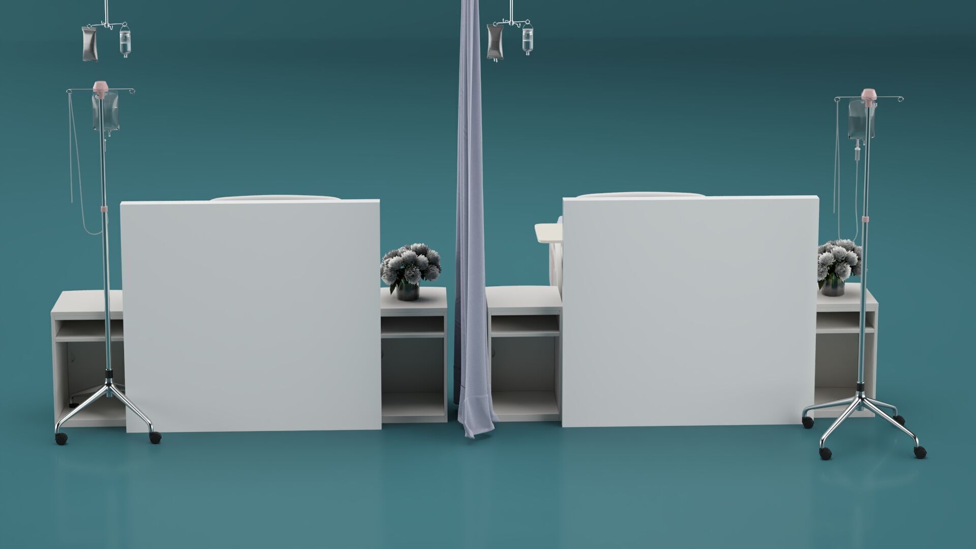 Modern Hospital Bed 3D model_5