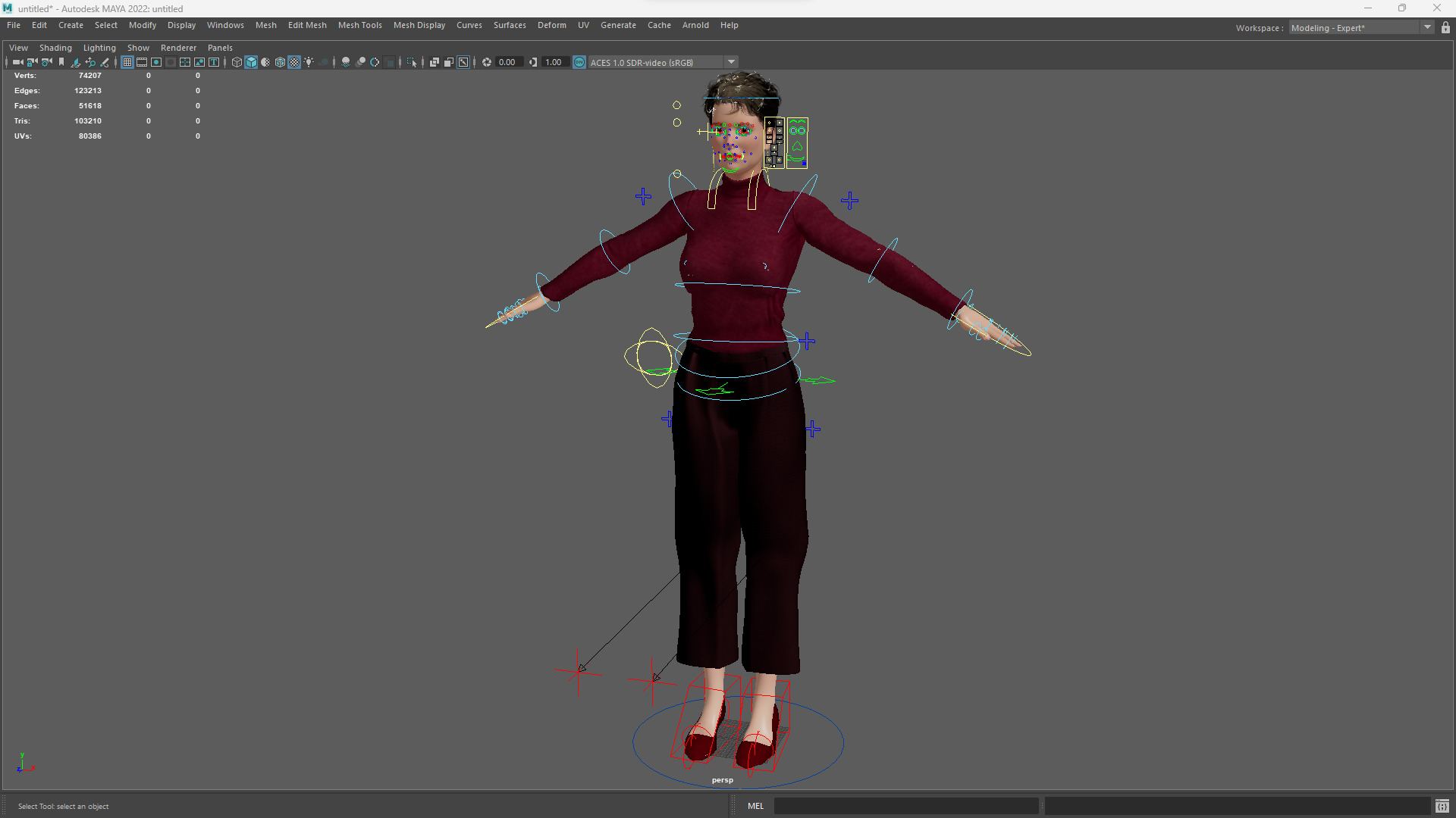Confident and Modern Look Elegant Low-poly 3D model_20