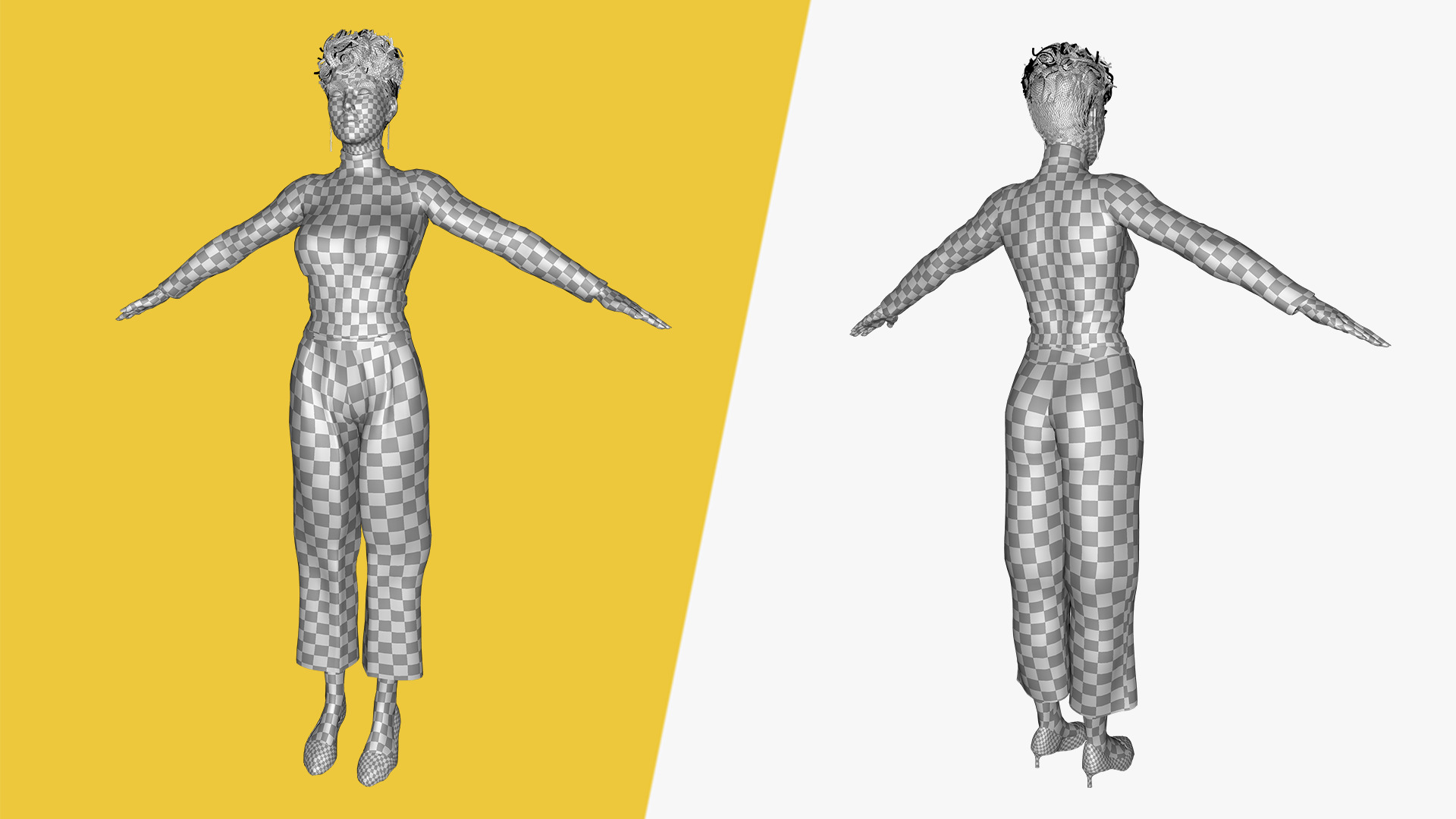 Confident and Modern Look Elegant Low-poly 3D model_26