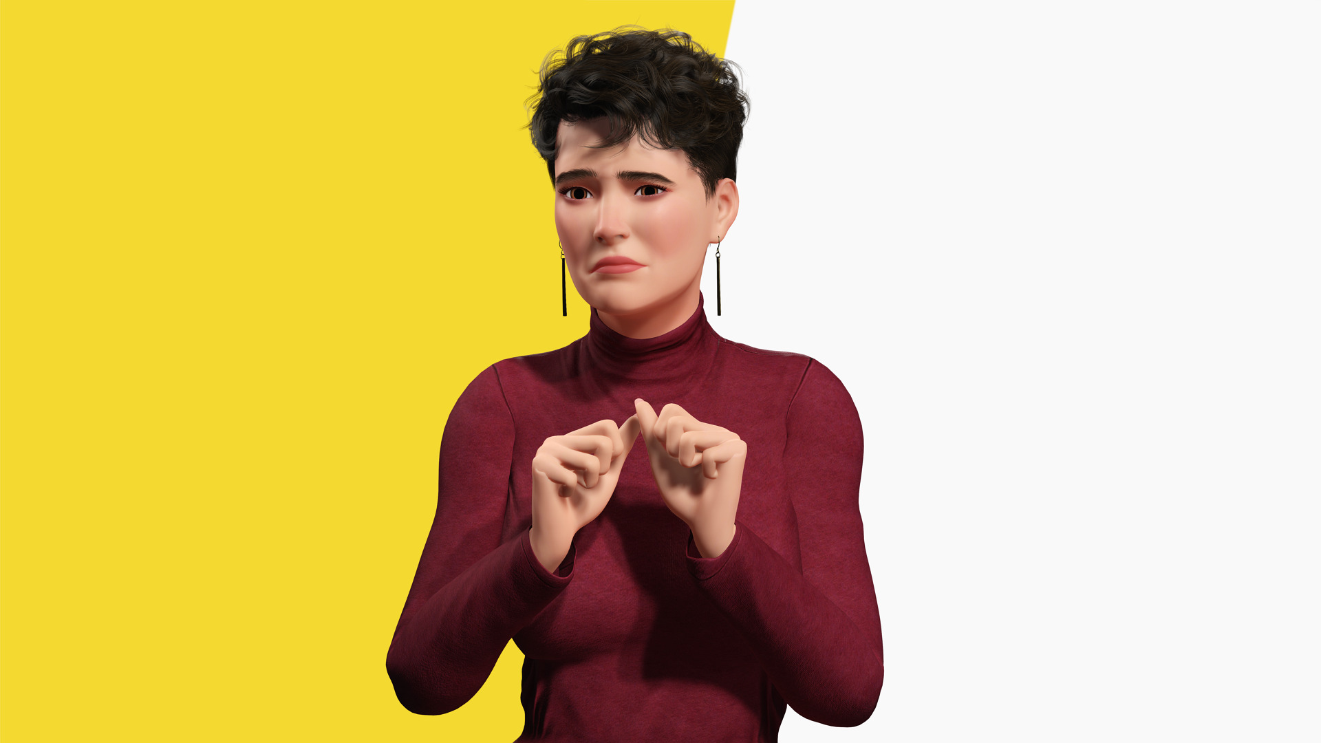 Confident and Modern Look Elegant Low-poly 3D model_11