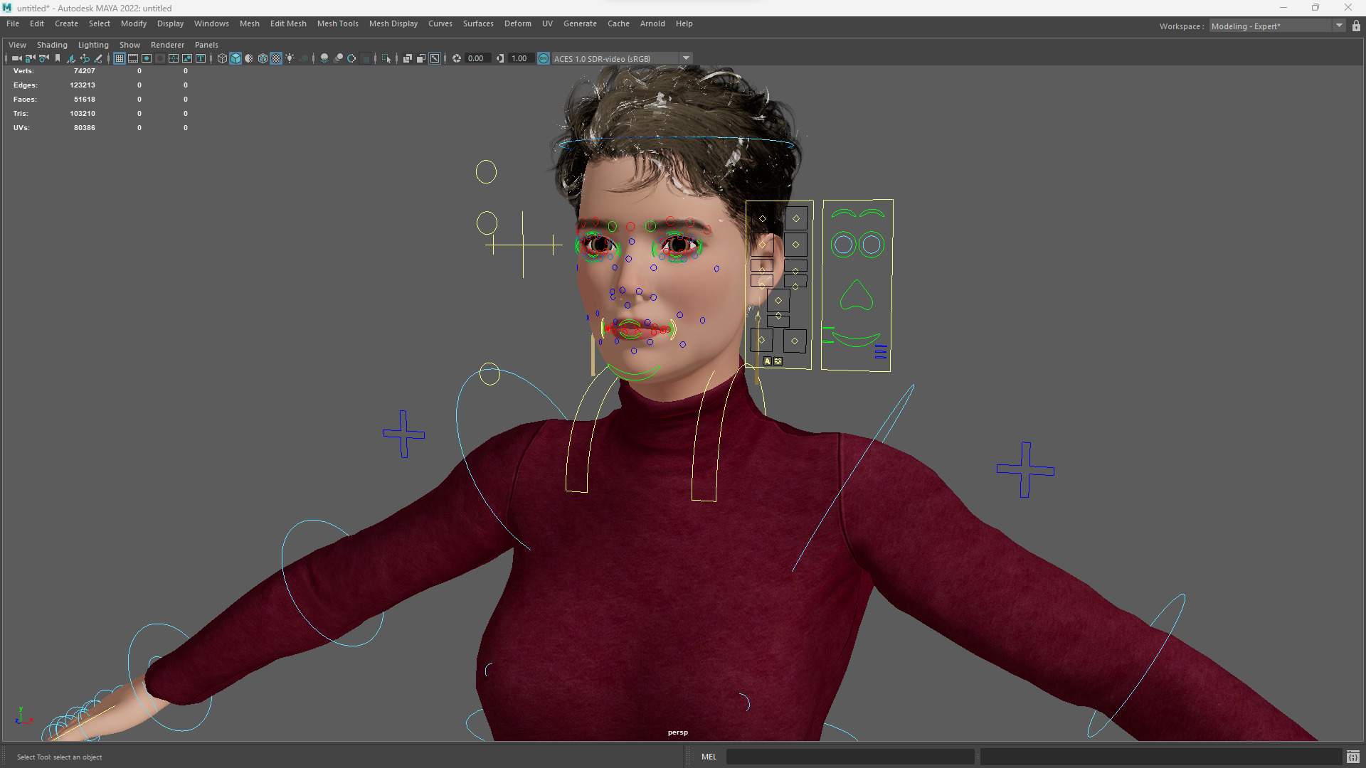 Confident and Modern Look Elegant Low-poly 3D model_19