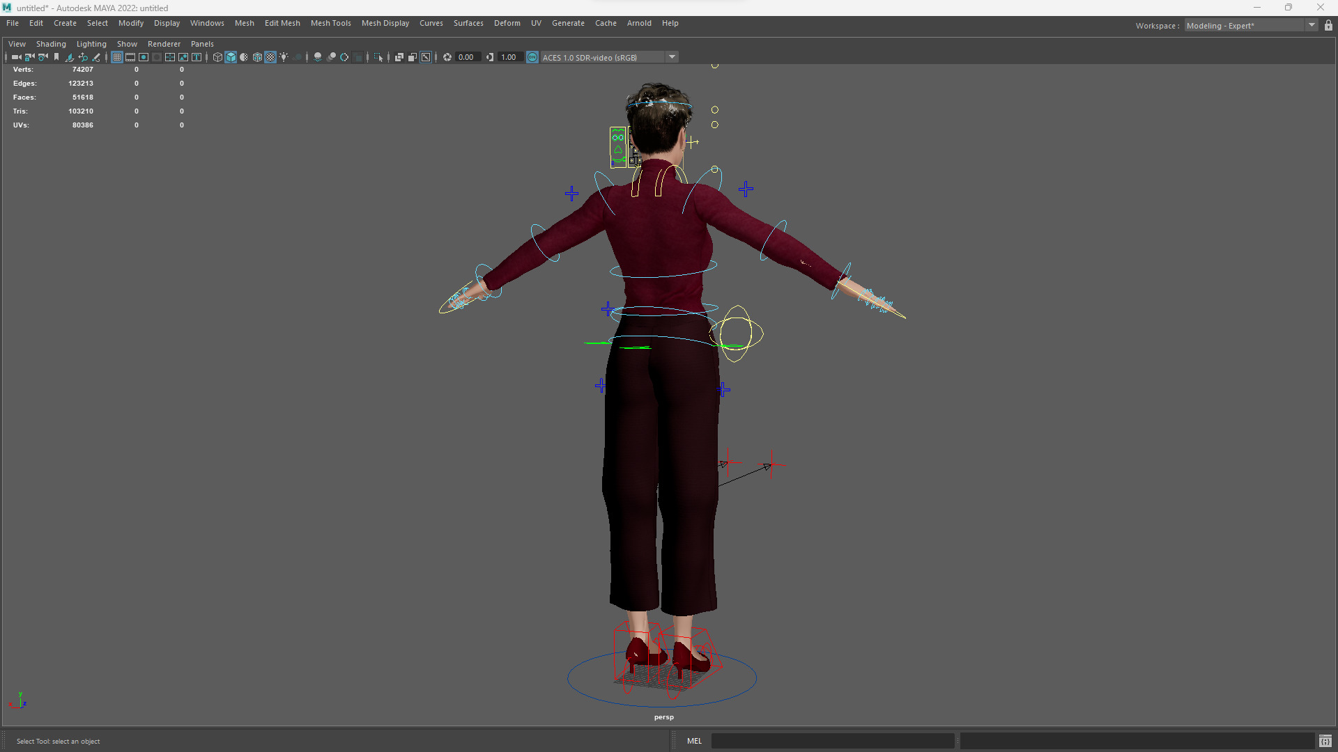Confident and Modern Look Elegant Low-poly 3D model_21