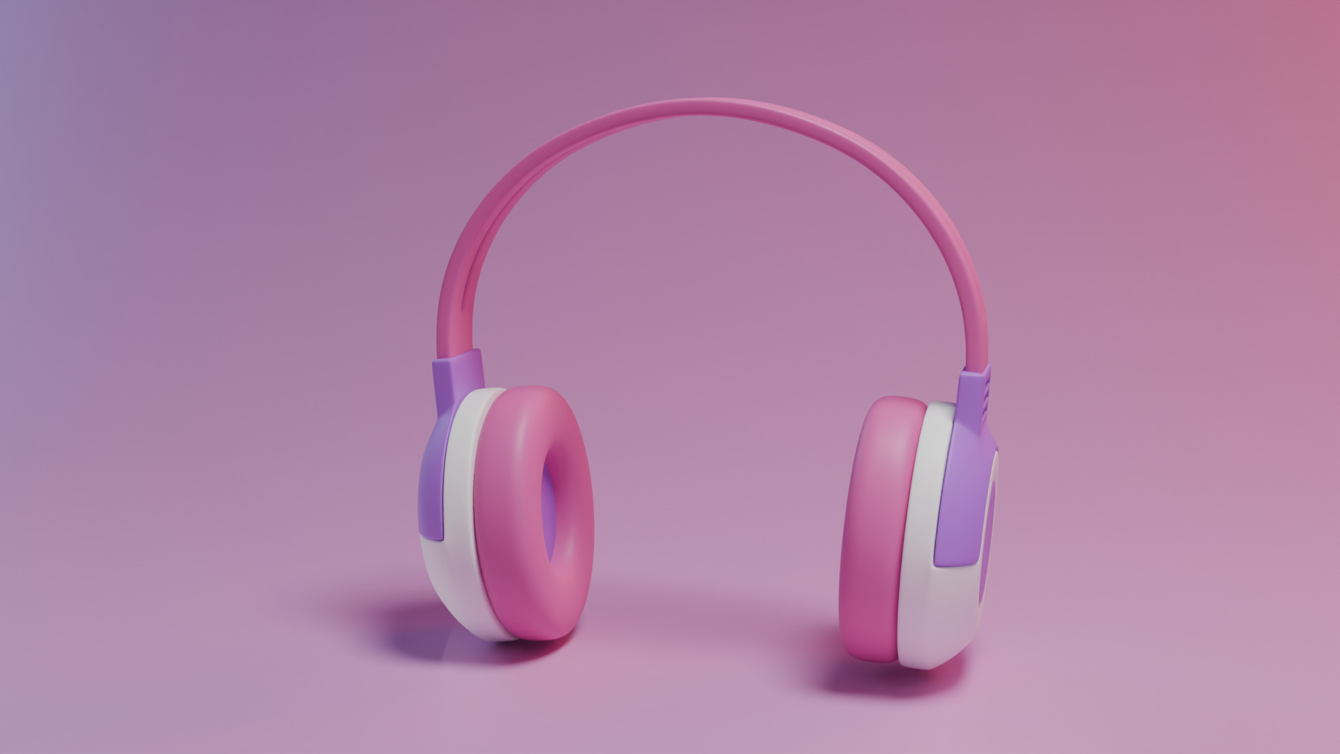 Stylized Headphones 3D model_6