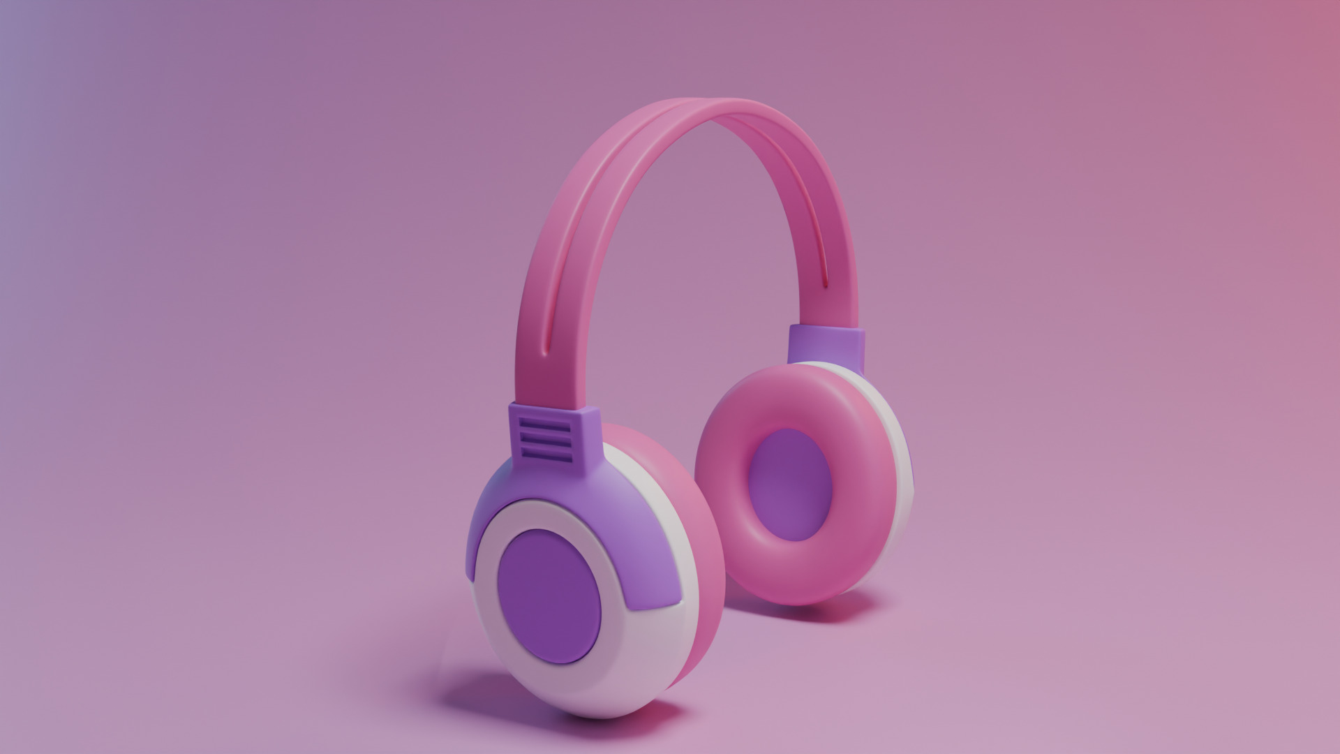 Stylized Headphones 3D model_3