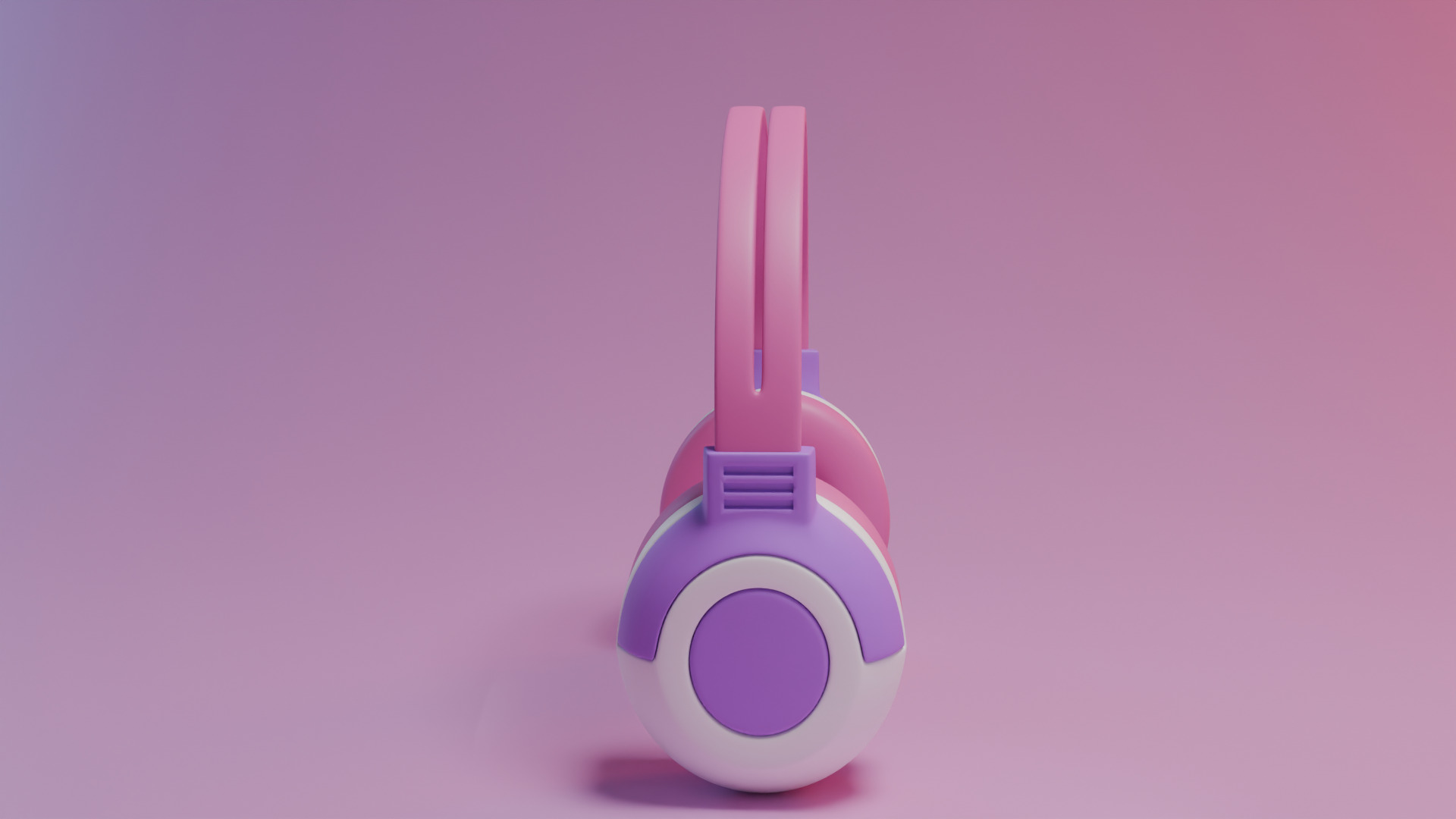 Stylized Headphones 3D model_2