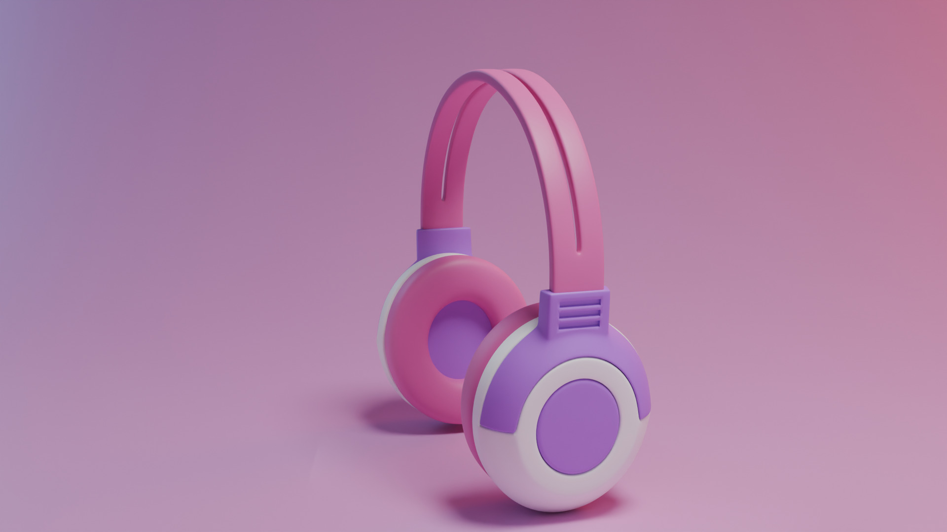 Stylized Headphones 3D model_1