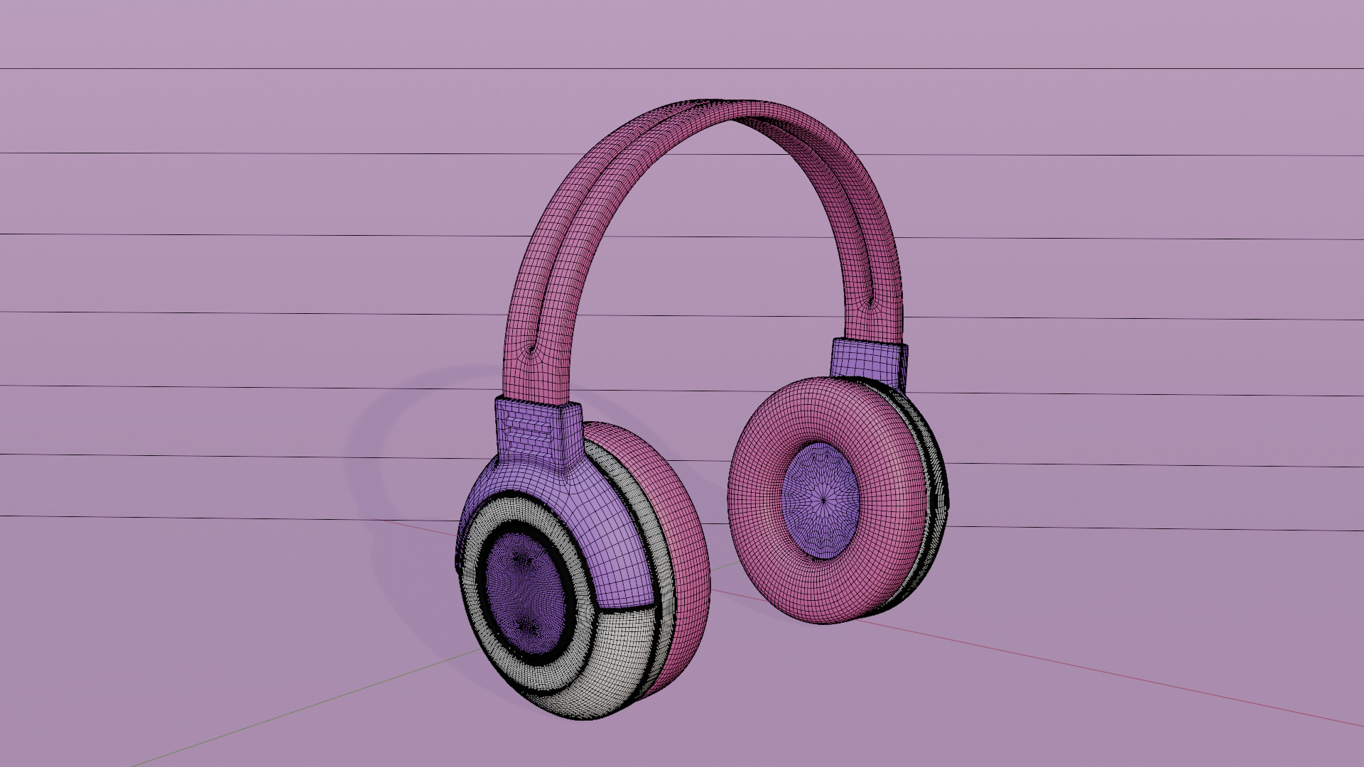 Stylized Headphones 3D model_10