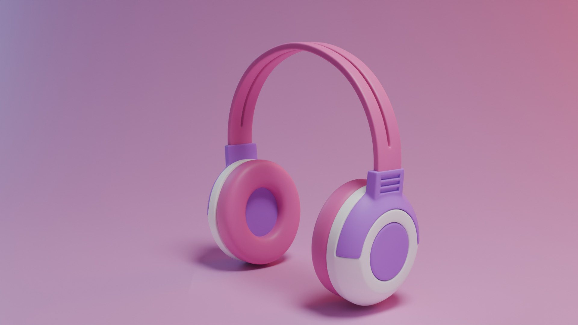Stylized Headphones 3D model_7