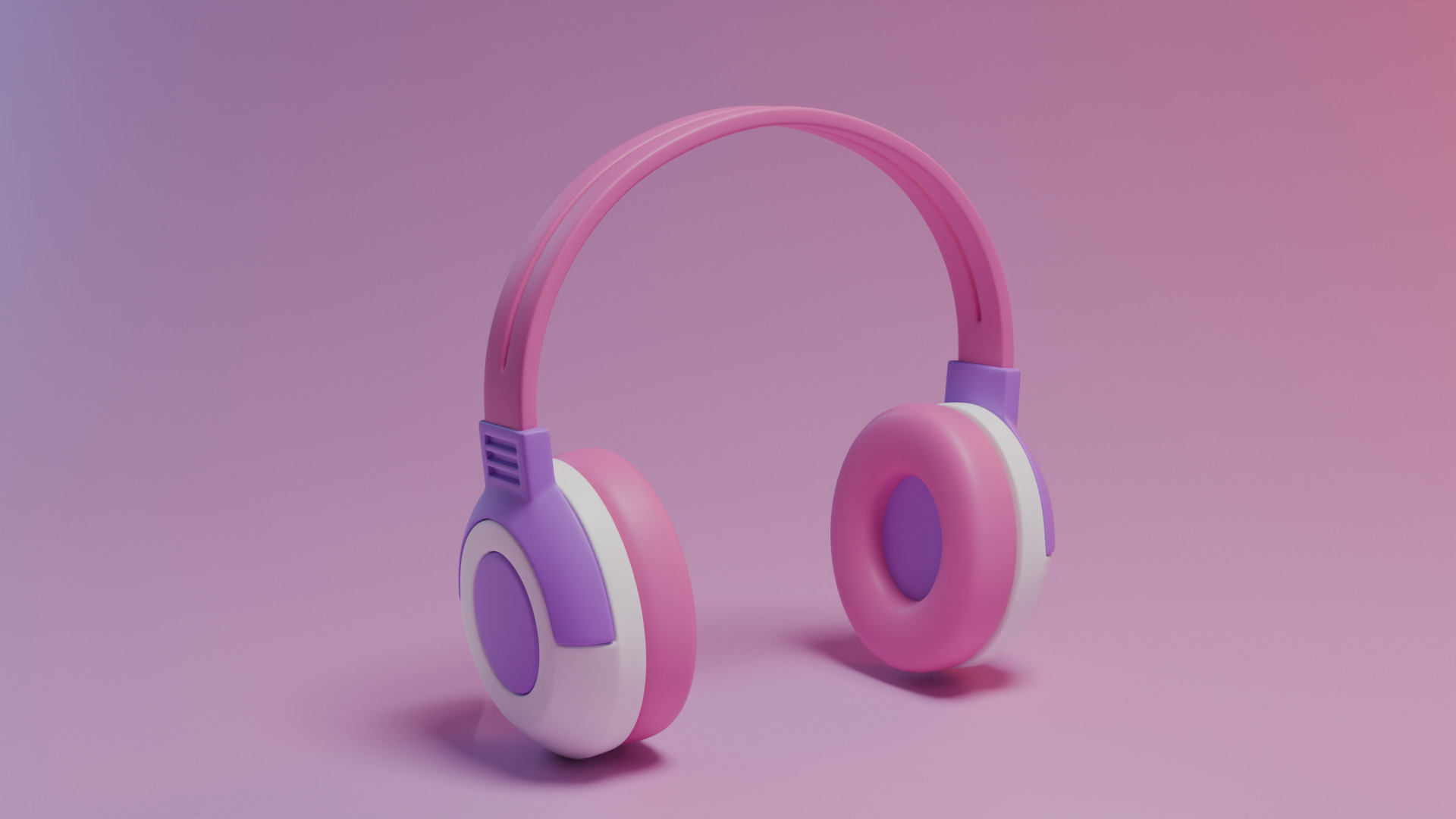 Stylized Headphones 3D model_4