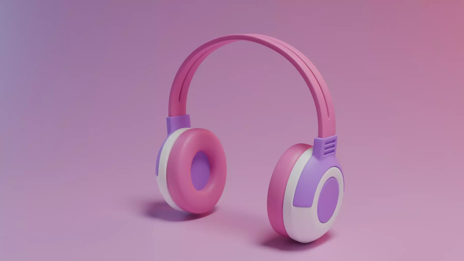 Stylized Headphones 3D model_0