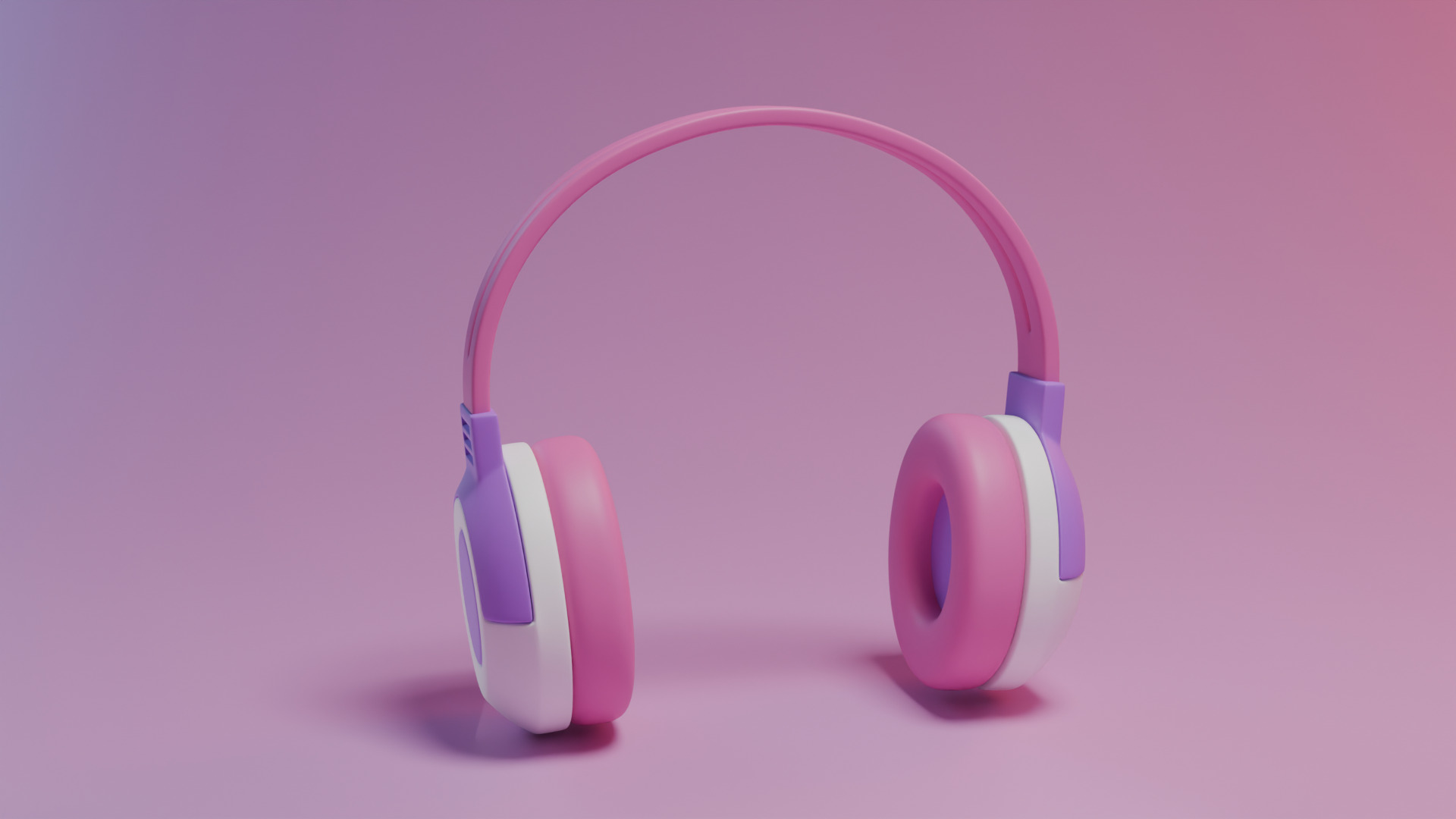 Stylized Headphones 3D model_5