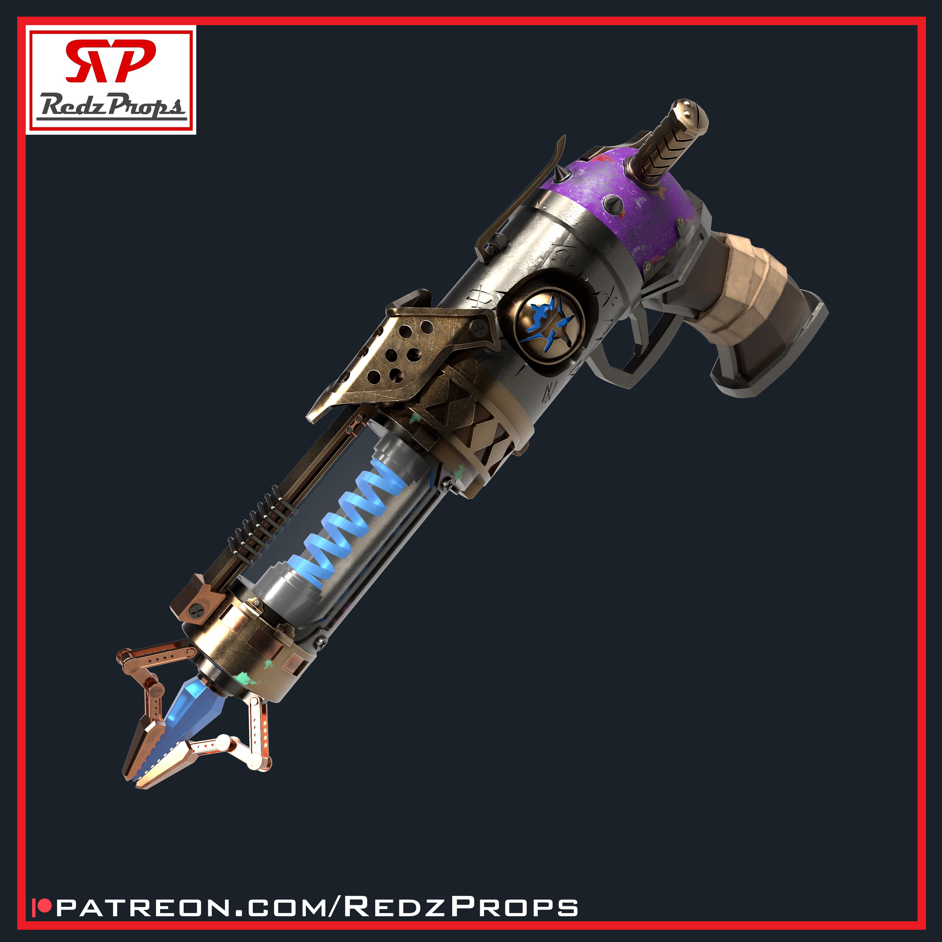 Jinx S2 Pistol Cosplay Prop 3D print model_4