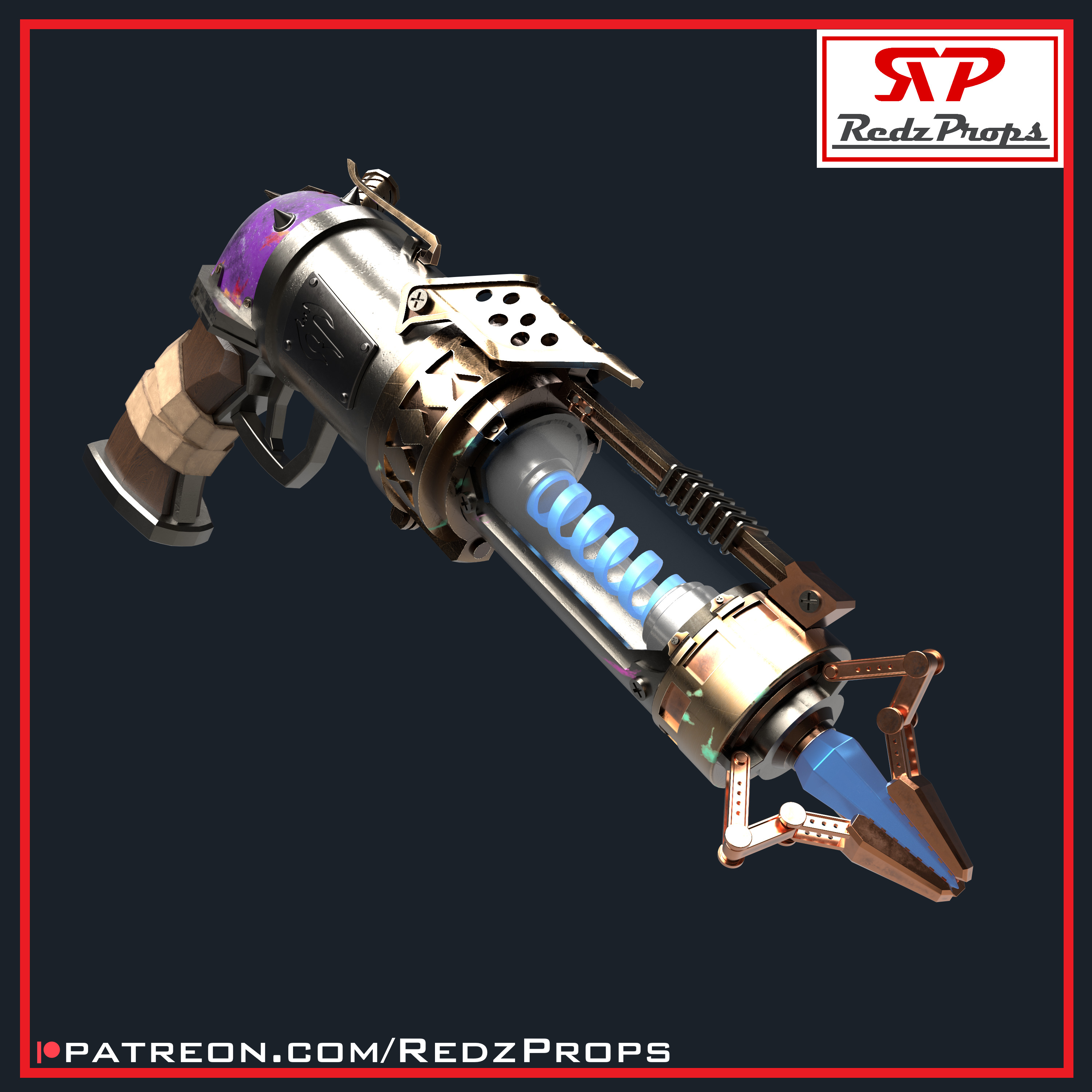 Jinx S2 Pistol Cosplay Prop 3D print model_2