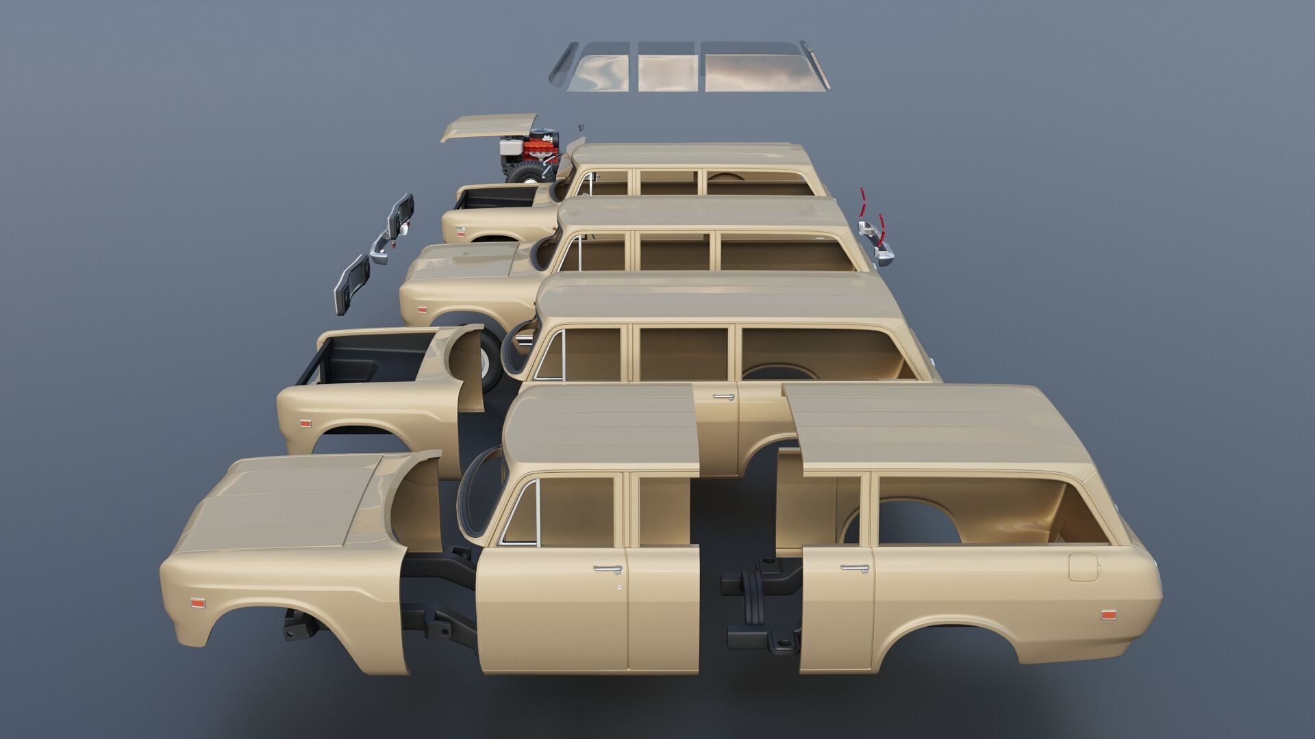 International Travelall 1972 3D print model_19