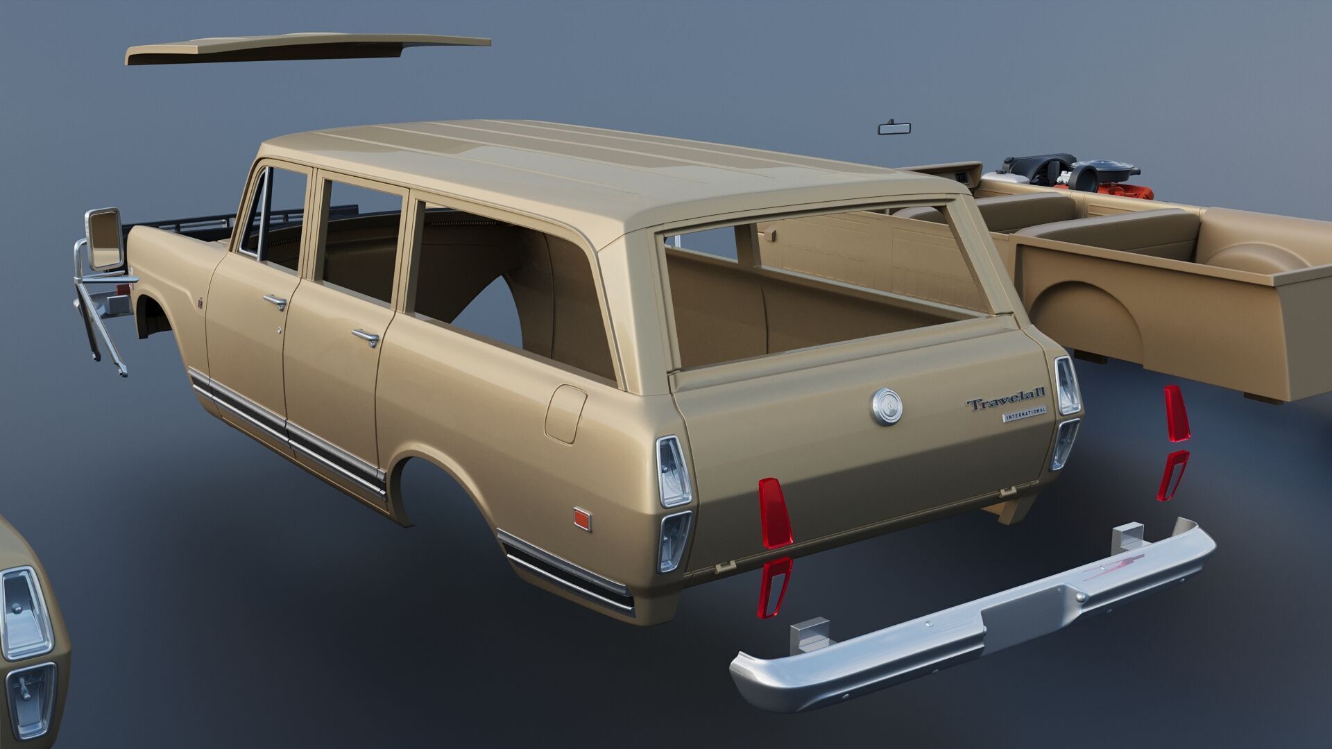 International Travelall 1972 3D print model_21