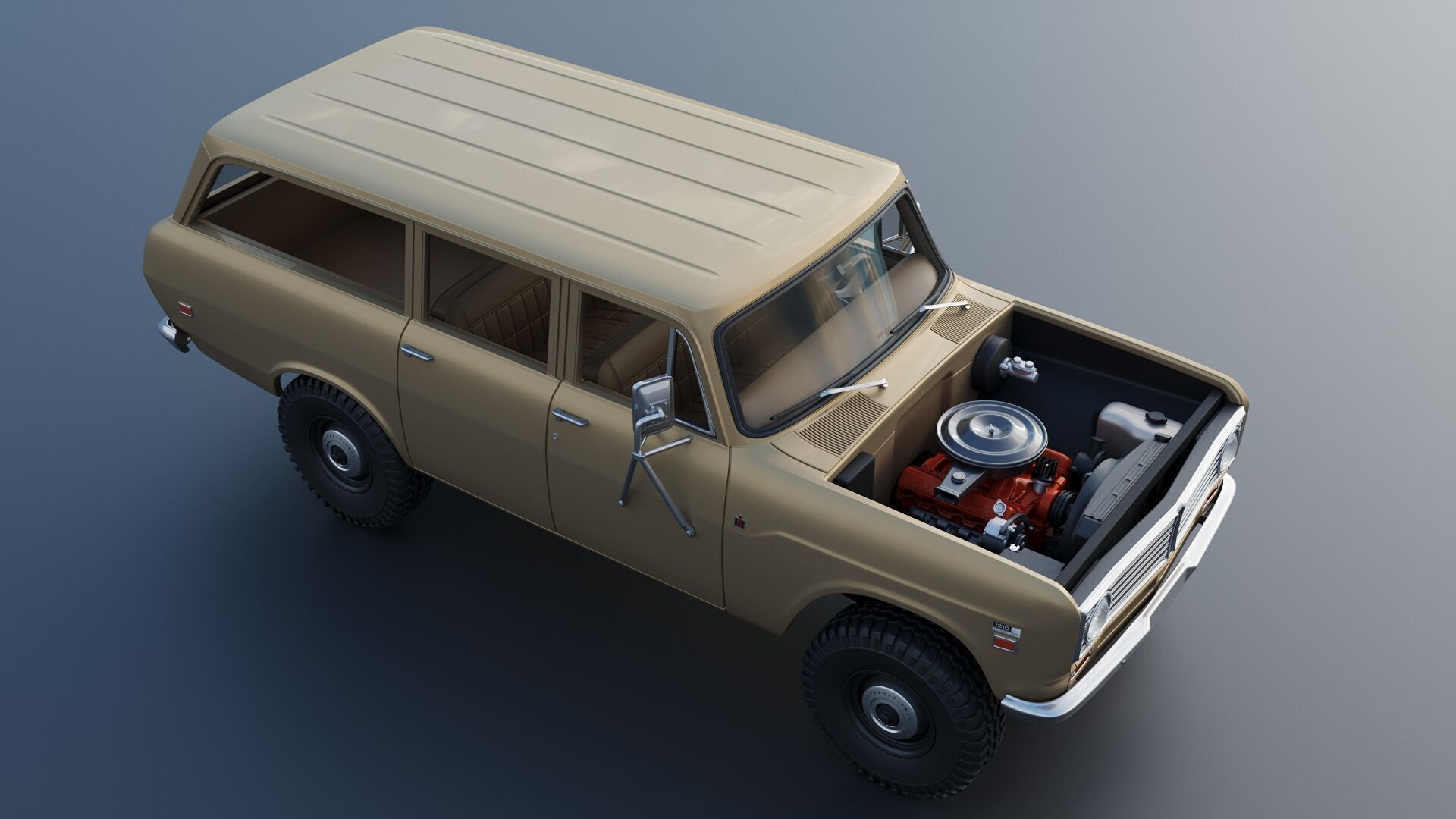 International Travelall 1972 3D print model_17