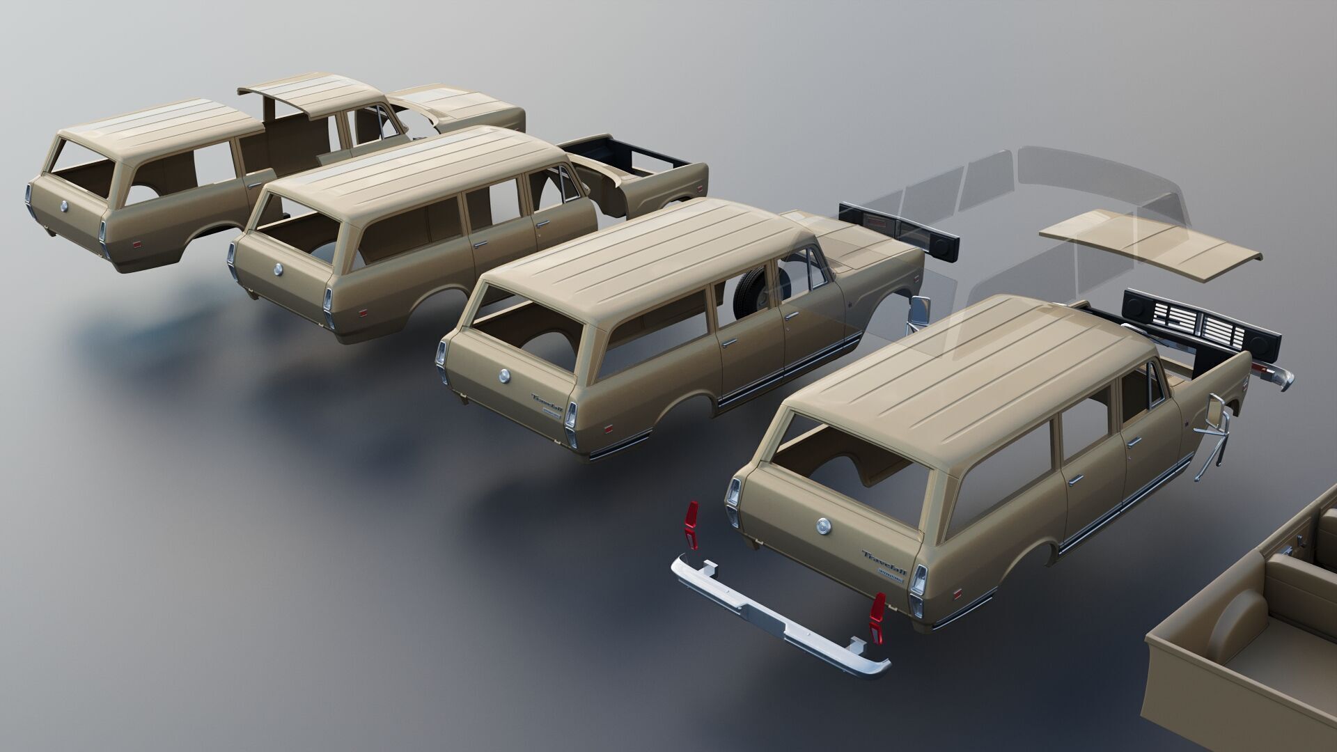 International Travelall 1972 3D print model_22