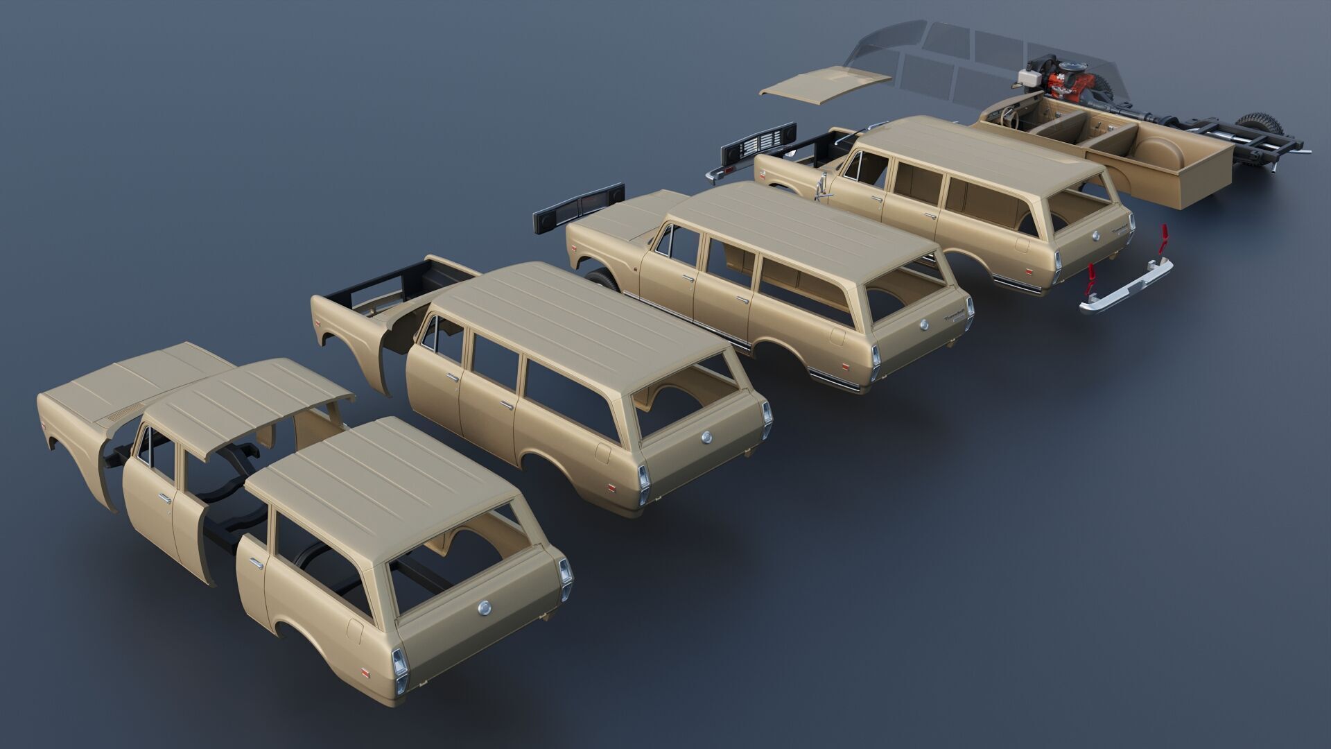 International Travelall 1972 3D print model_20