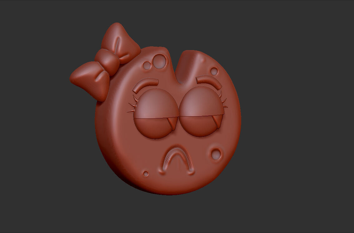 EMOJI CHEESE SAD 3D model_2