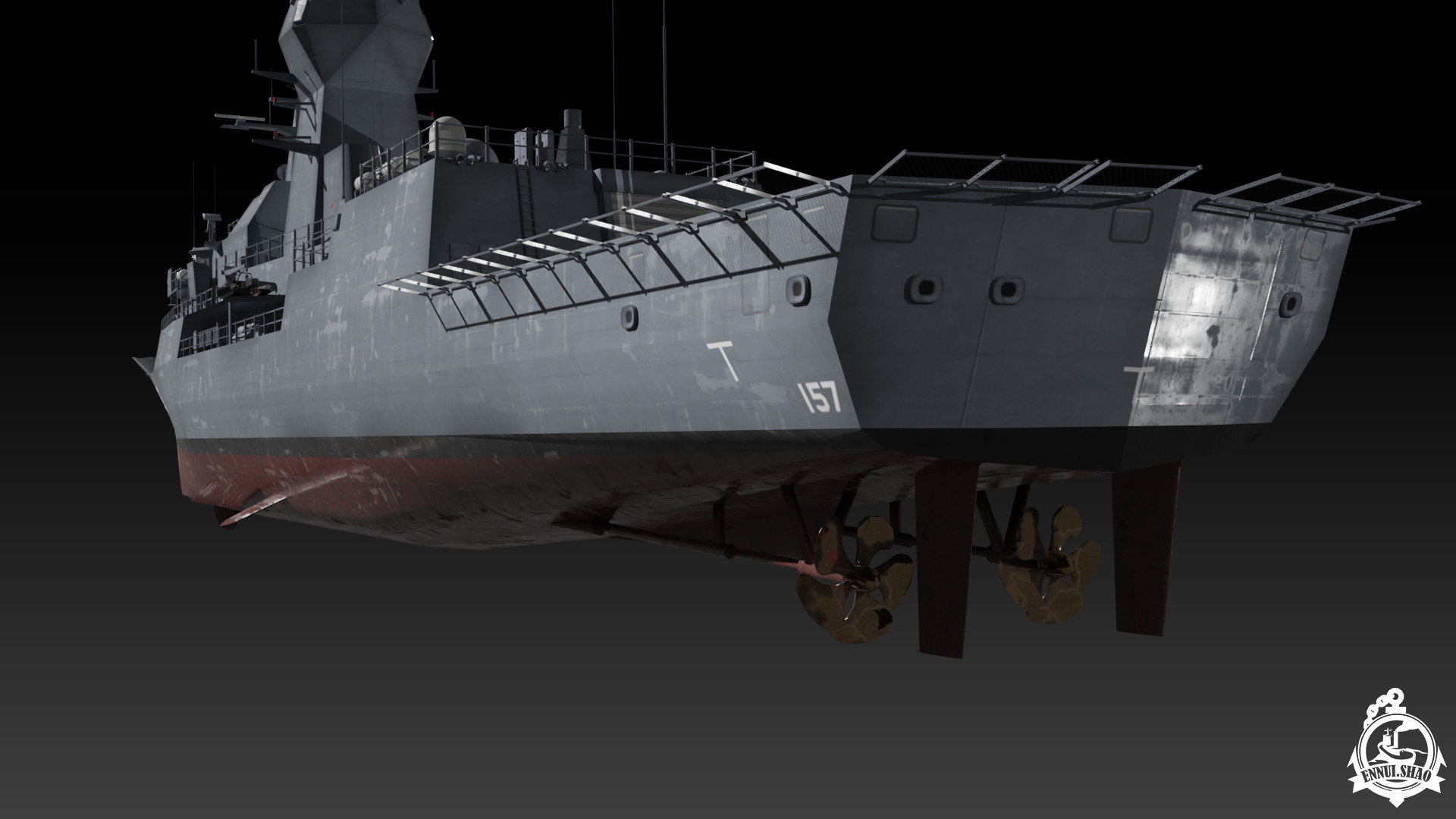 MEKO 200 Anzac class game ready model Low-poly 3D model_11