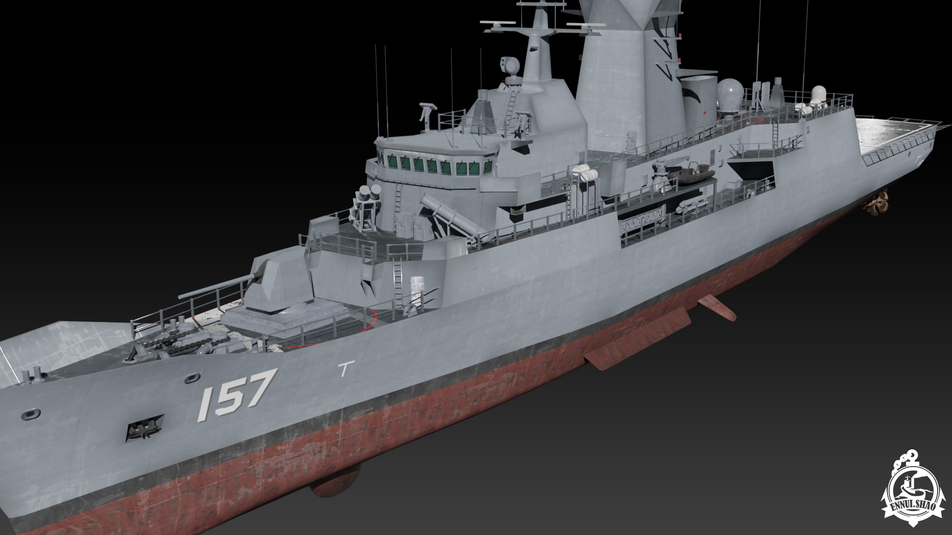 MEKO 200 Anzac class game ready model Low-poly 3D model_7