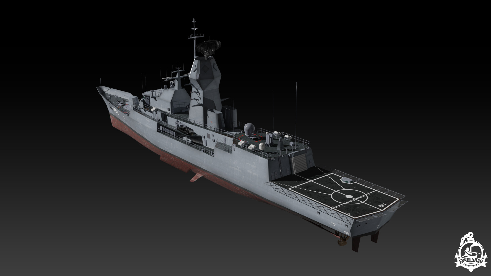 MEKO 200 Anzac class game ready model Low-poly 3D model_5