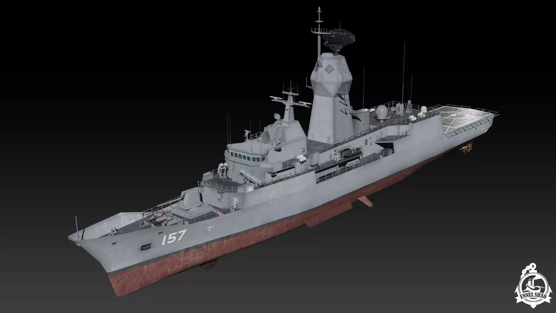 MEKO 200 Anzac class game ready model Low-poly 3D model_0