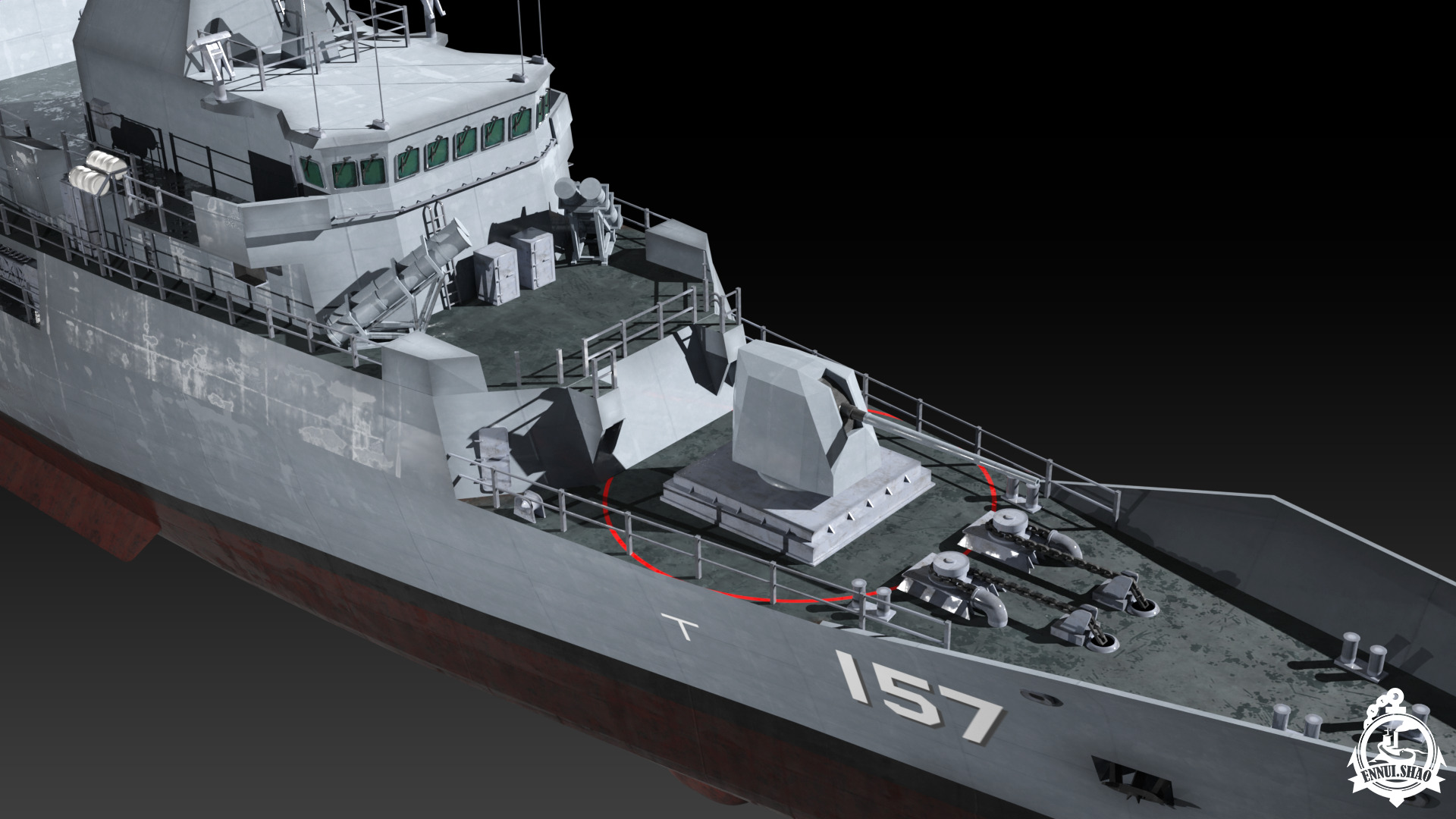 MEKO 200 Anzac class game ready model Low-poly 3D model_8