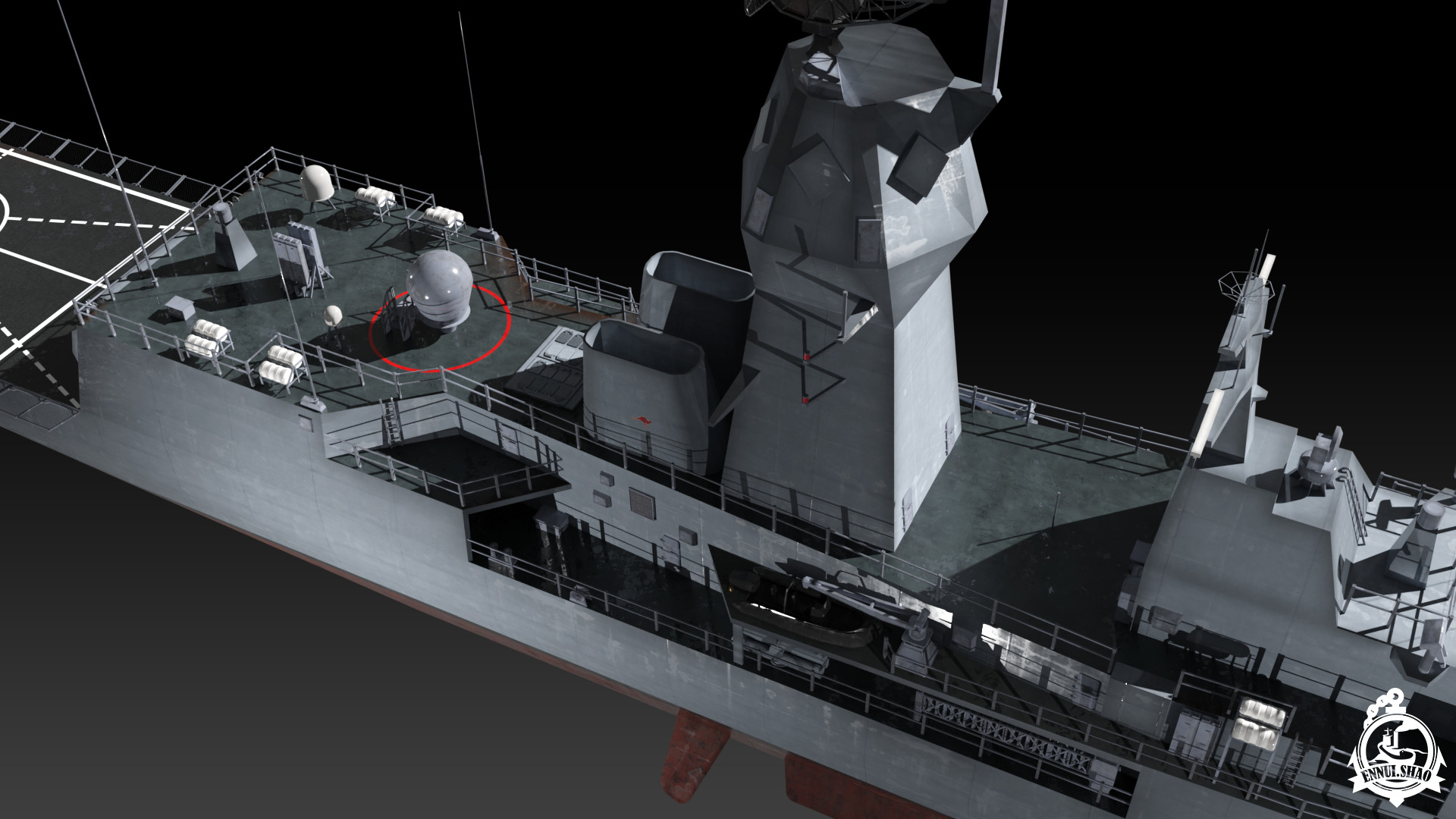 MEKO 200 Anzac class game ready model Low-poly 3D model_9