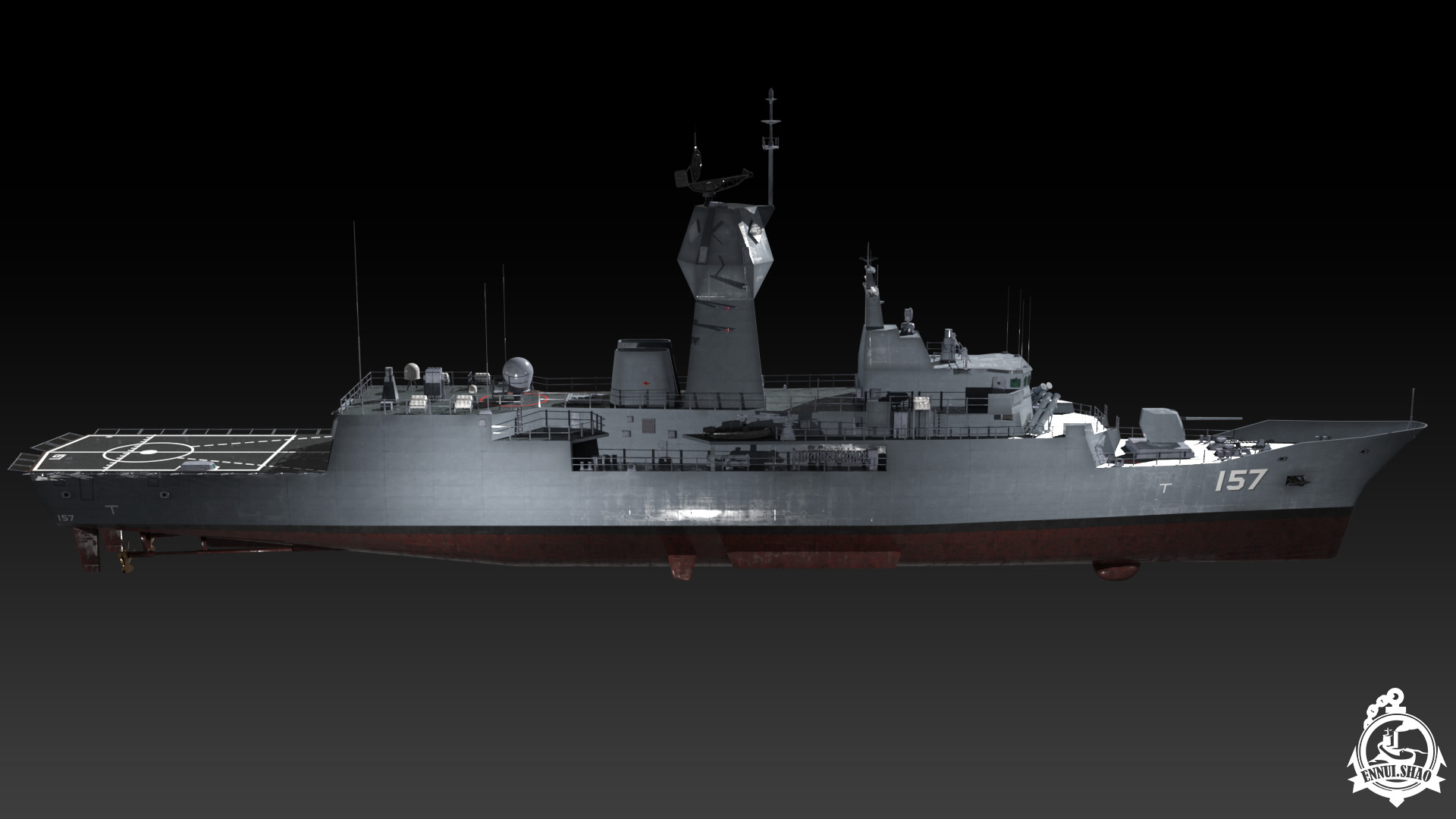 MEKO 200 Anzac class game ready model Low-poly 3D model_3