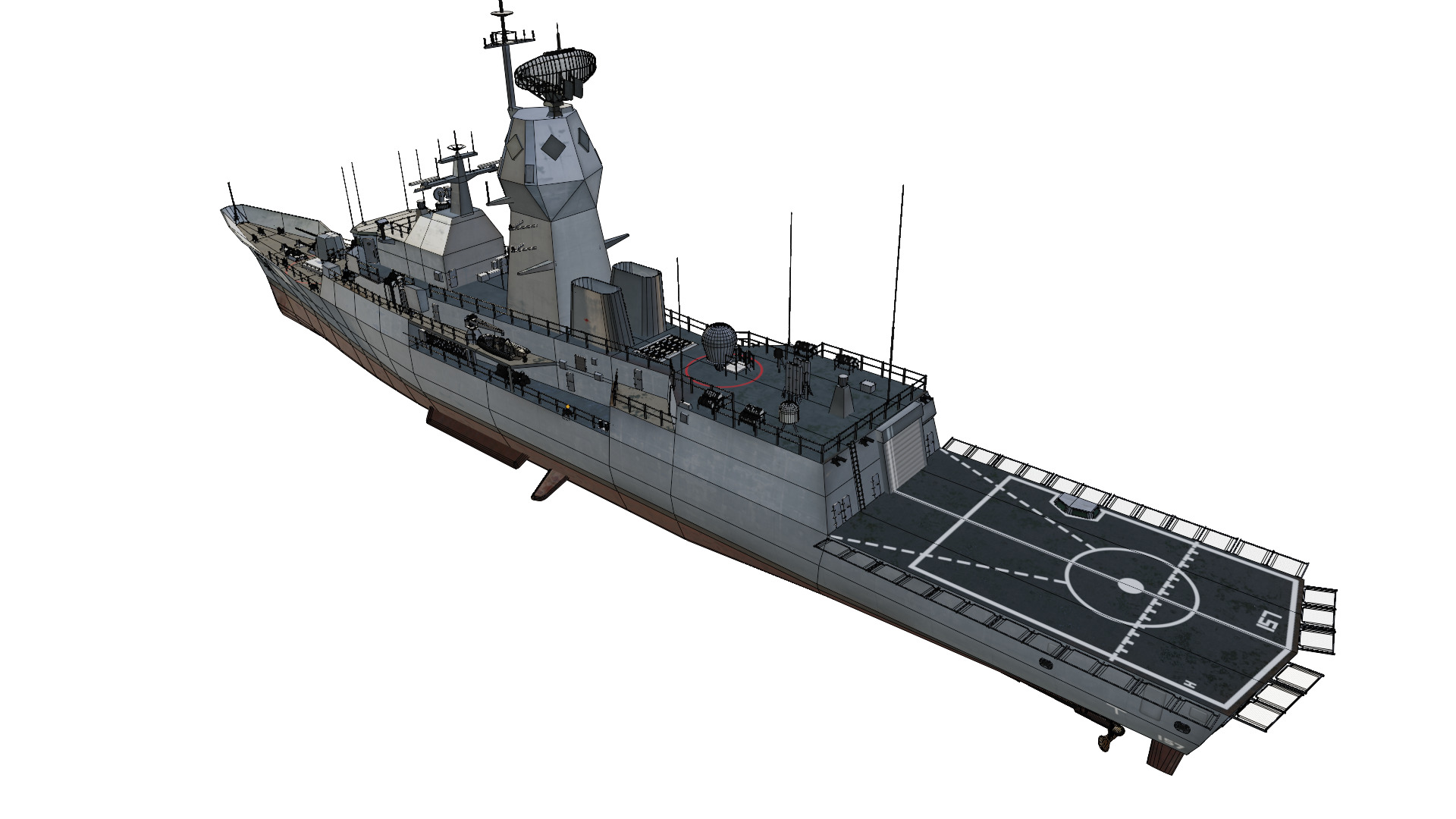 MEKO 200 Anzac class game ready model Low-poly 3D model_13