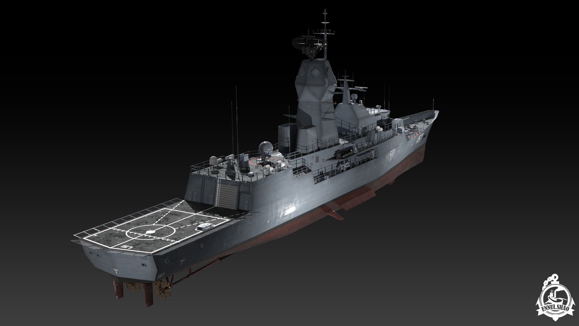 MEKO 200 Anzac class game ready model Low-poly 3D model_4
