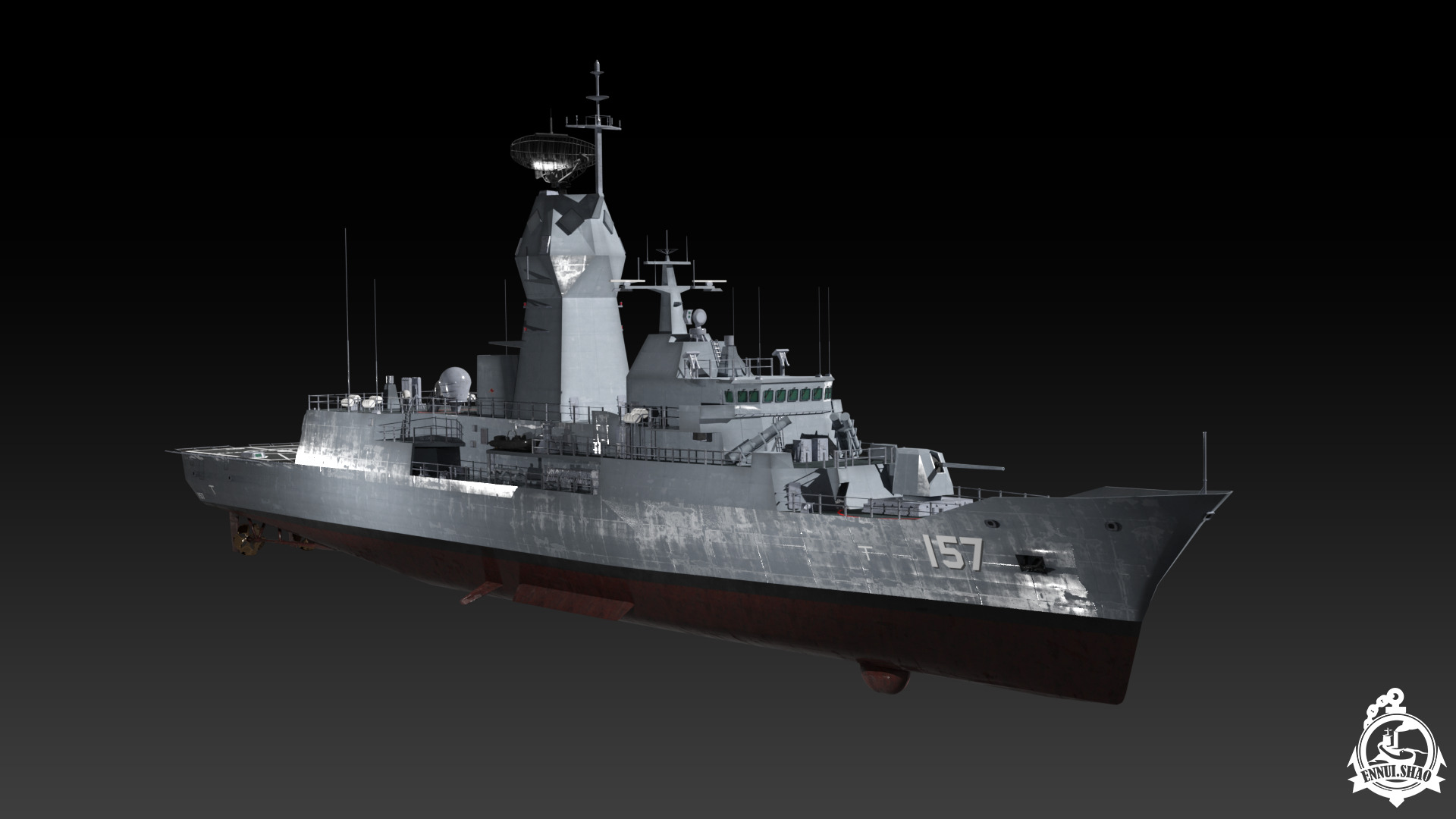 MEKO 200 Anzac class game ready model Low-poly 3D model_2