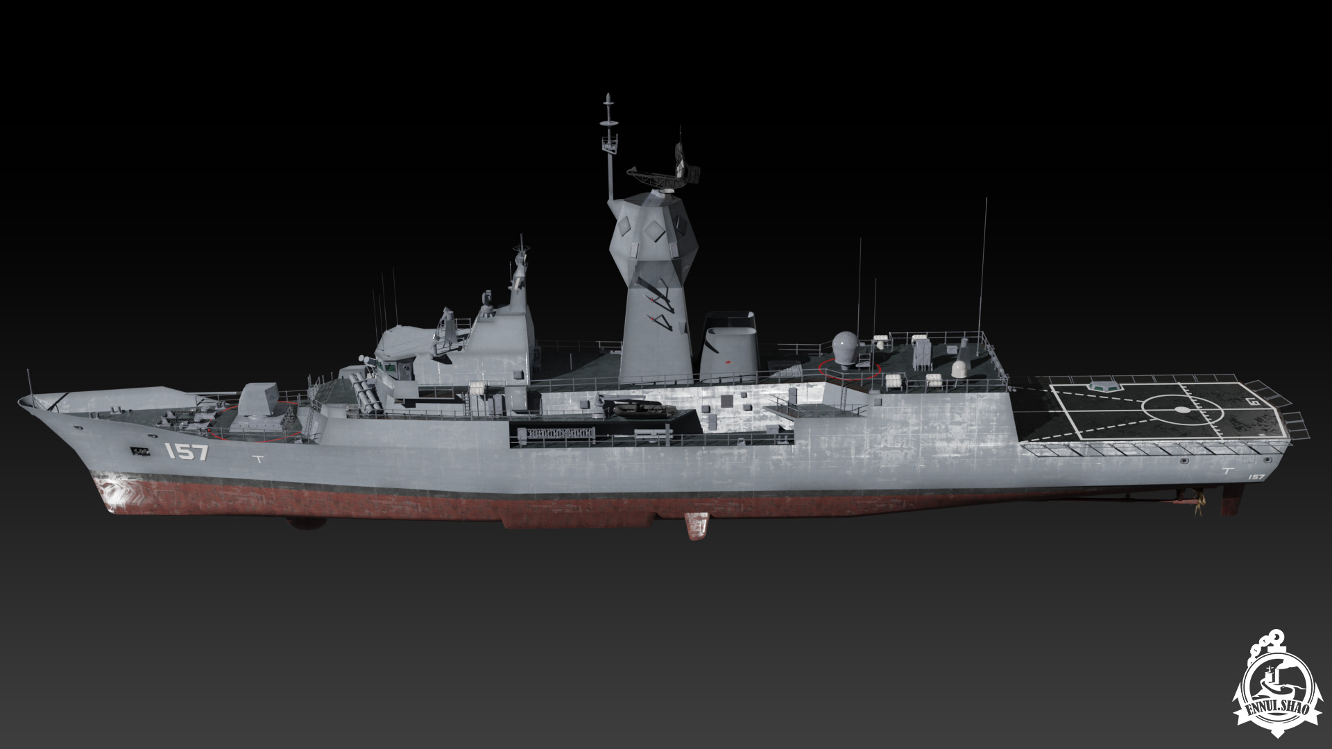 MEKO 200 Anzac class game ready model Low-poly 3D model_6