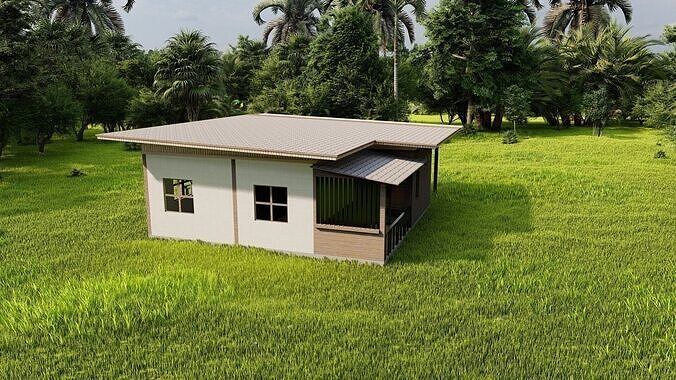 Forest villa-Casa Scene-Modern Villa 3D model 5