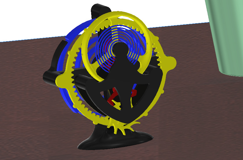 Tourbillon no metal parts needed 3D print model_3