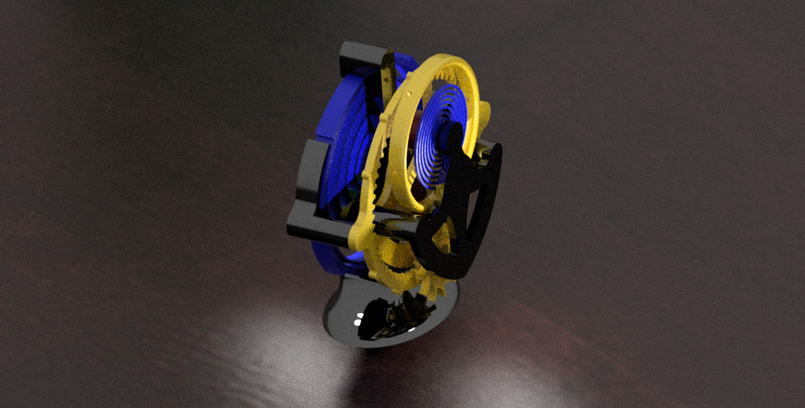 Tourbillon no metal parts needed 3D print model_2