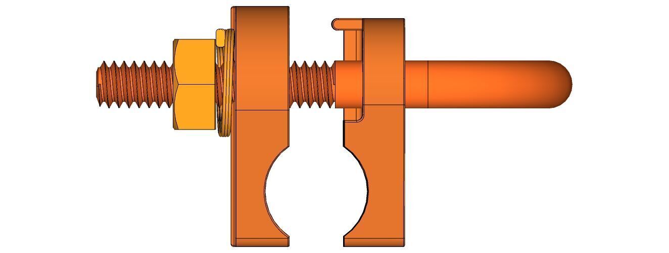 BARE COPPER CLAMP Low-poly 3D model_7