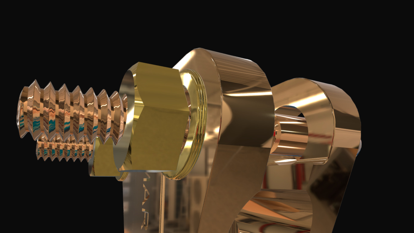 BARE COPPER CLAMP Low-poly 3D model_2