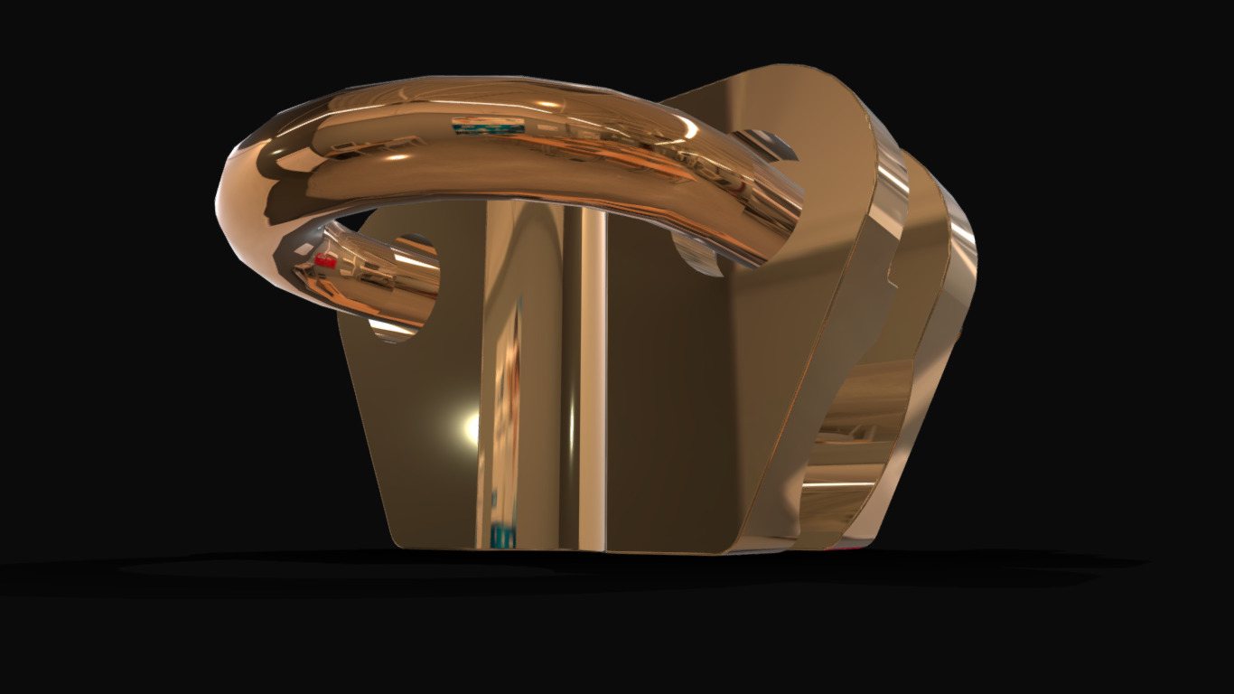 BARE COPPER CLAMP Low-poly 3D model_3