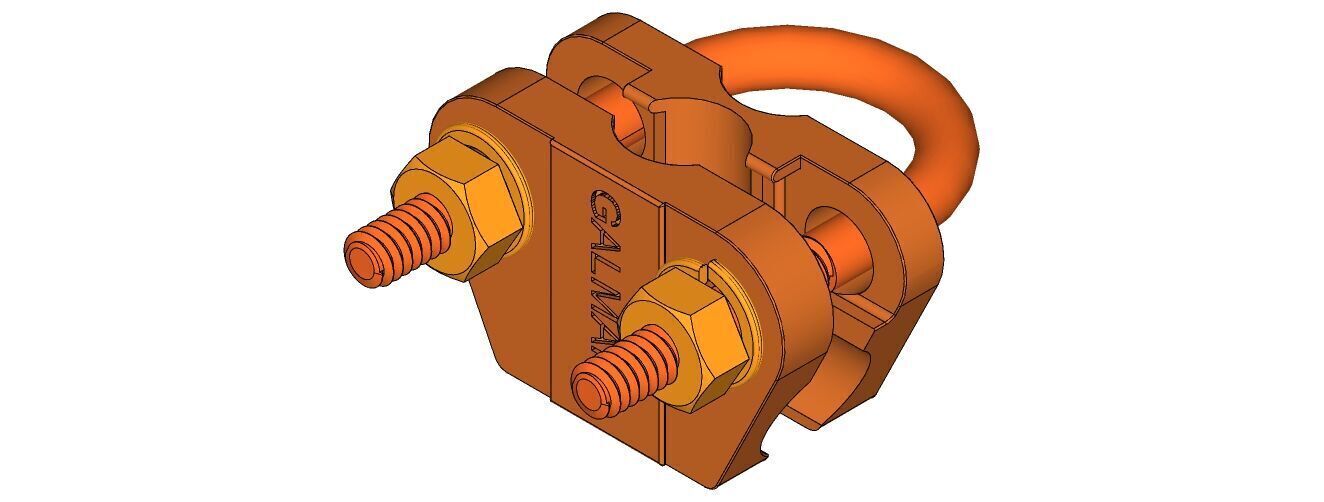 BARE COPPER CLAMP Low-poly 3D model_5