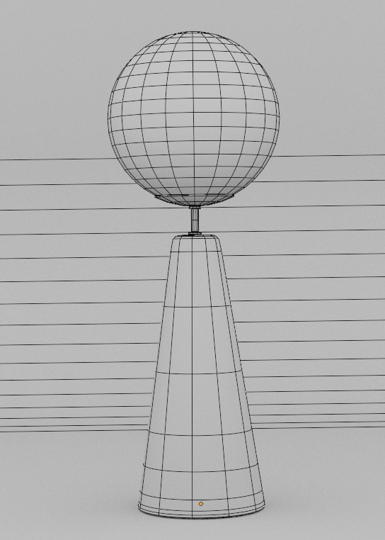 Lunar Beacon Lamp Low-poly 3D model_3