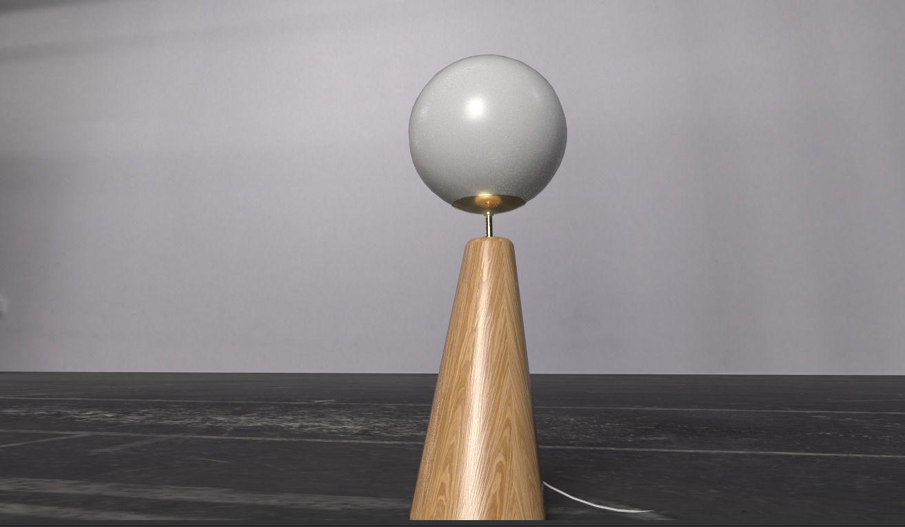 Lunar Beacon Lamp Low-poly 3D model_1