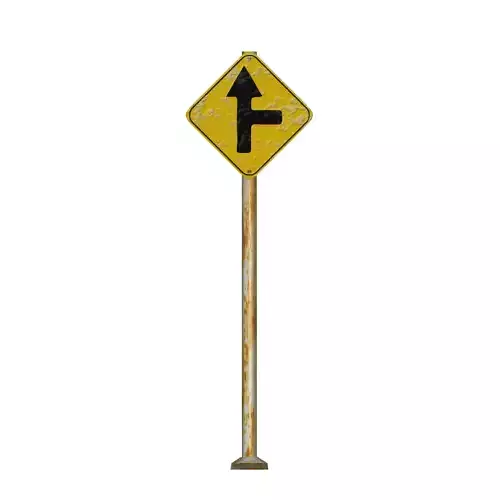 Side Road on The Right Warning Traffic Sign